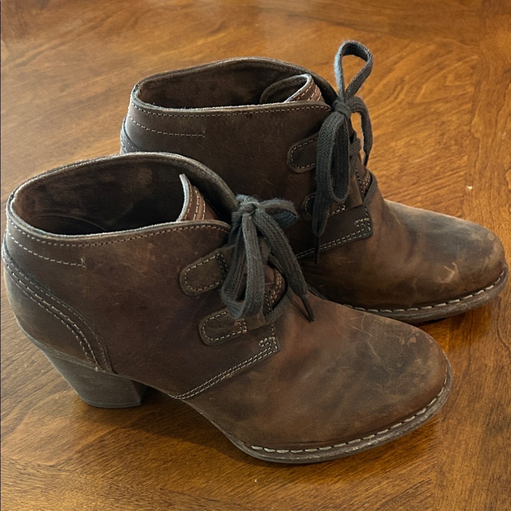 Clarks Dark Brown Ankle Booties